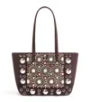 Valentino Nellcote Mirror-embellished Suede Mini Tote Bag