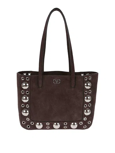Valentino Garavani Mini Tote In Brown