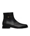 Valentino Garavani Man Ankle Boots Black Size 7 Leather In Black