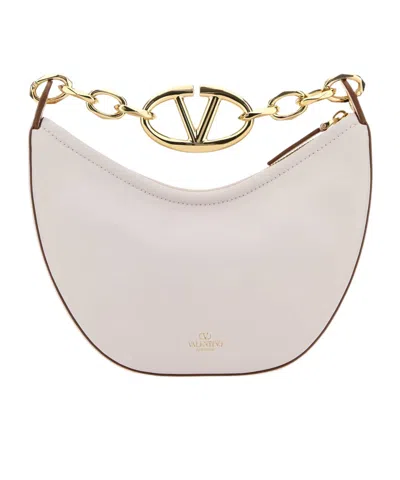 Valentino Garavani Mini Vlogo Moon Cross Body Bag In White