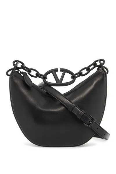 Valentino Garavani Black Vlogo Moon Mini Bag In 0no Nero