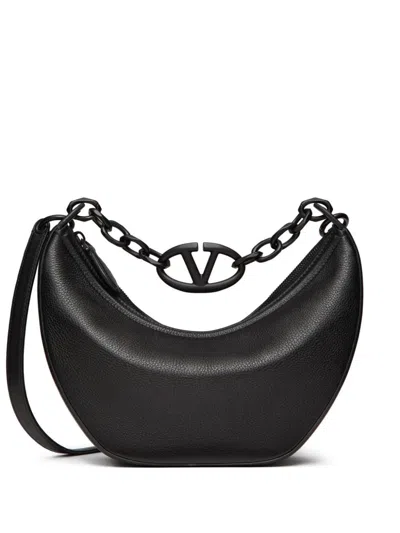Valentino Garavani Valentino Mini Vlogo Moon Hobo Handbag In Black