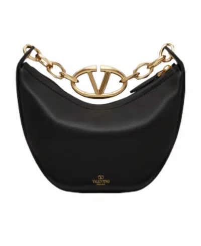 Valentino Garavani Mini Vlogo Moon Shoulder Bag In Black