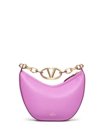 Valentino Garavani Mini Vlogo Moon Tote Bag In Violett