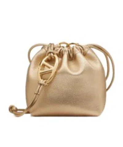 Valentino Garavani Mini Vlogo Pouf Bucket Bag In Nude