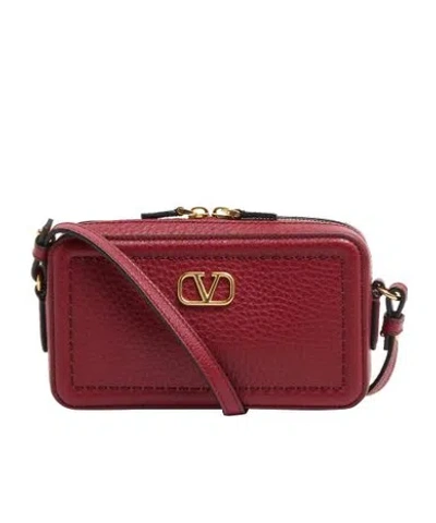 Valentino Garavani Small Red Crossbody Bag Alltime In Brown