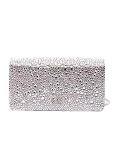 Valentino Garavani Valentino Vlogo Crystal Mini Shoulder Bag In Red