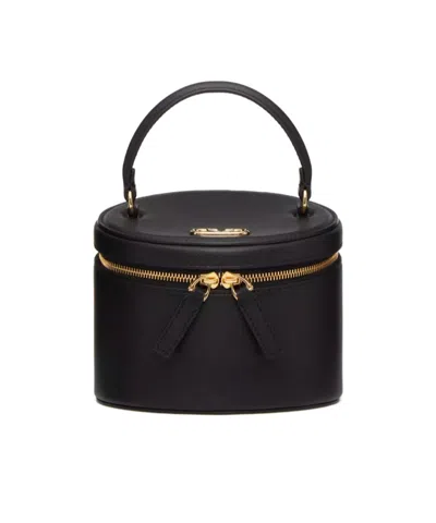 Valentino Garavani Mini Vlogo Signature Jewellery Vanity Case In Black