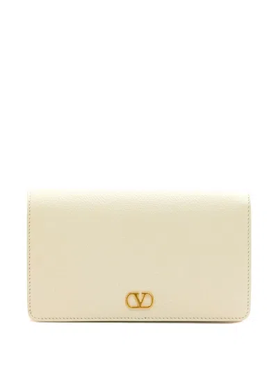 Valentino Garavani Mini Vlogo Signature Logo-plaque Shoulder Bag In Neutral
