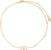 Valentino Mini Vlogo Signature Necklace In Gold