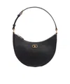 Valentino Garavani Vlogo Signature Mini Leather Hobo Bag In Black