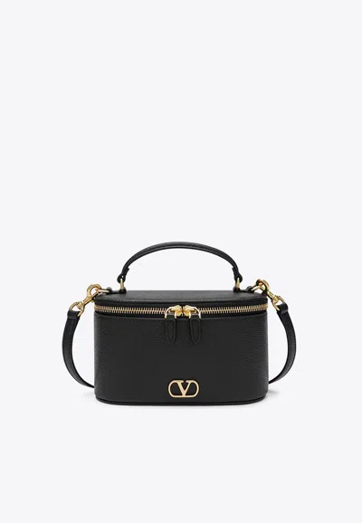 Valentino Garavani Mini Vlogo Signature Vanity Bag In Black