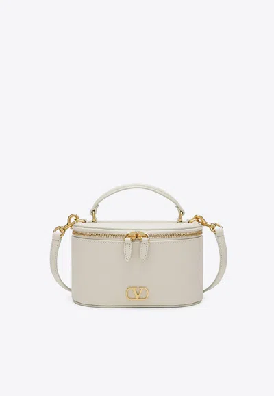 Valentino Garavani Mini Vlogo Signature Vanity Bag In White
