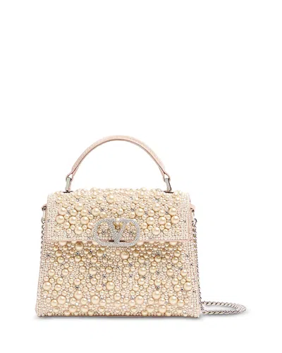 Valentino Garavani Mini Vlogo Top Handle Bag In Blue
