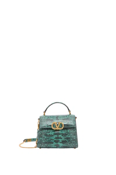 Valentino Garavani Mini Vsling Handbag In Ice Green/erinite