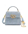 Valentino Mini Vsling Logo Tote Bag In Light Sapphire/light Blue/light Sapphire