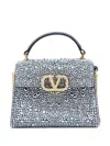 Valentino Mini Vsling Vlogo Signature Shoulder Bag In Gray