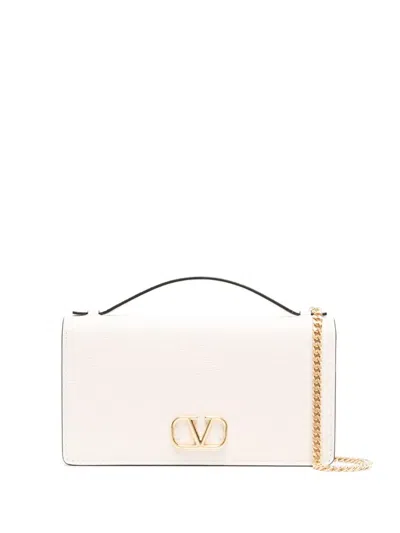 Valentino Garavani Mini Wallet With Strap For Women In White