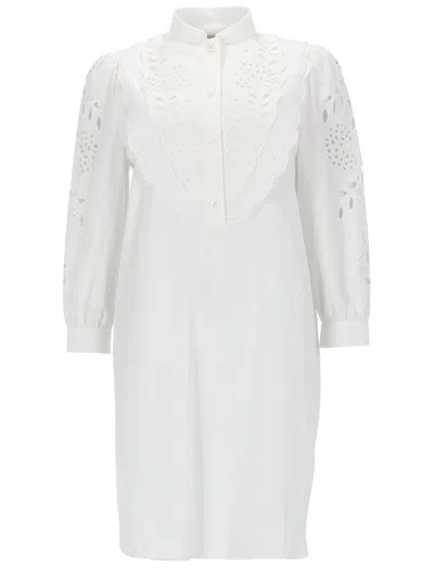 Valentino Broderie Anglaise Ruffled Blouse In White