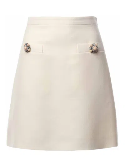 VALENTINO MINIFALDA - BLANCO