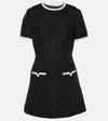 Valentino Lurex-detail Tweed Minidress In Schwarz