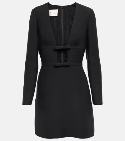 Valentino Minikleid Aus Wolle Und Seide In Black