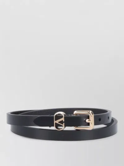 Valentino Garavani Minimal Belt Double Strap Design In Black
