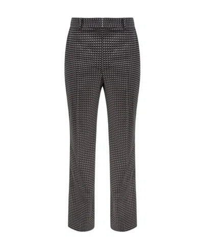 Valentino Ministud Pattern Tailored Trousers In Black