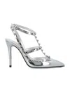Valentino Mirror Effect Rockstud Pump In White