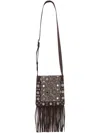 Valentino Fringe Shoulder Bag In Brown