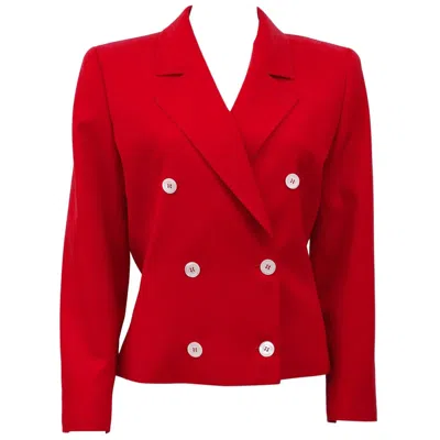 Pre-owned Valentino Miss V 1980s  Red Tie Back Jacket