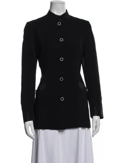Pre-owned Valentino Miss V Blazer In Black