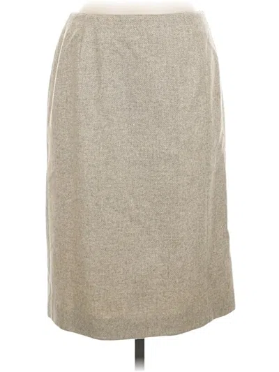 Pre-owned Valentino Miss V Formal Skirt In Tan