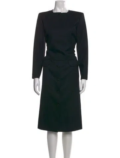 Pre-owned Valentino Miss V Knee-length Dress In Black