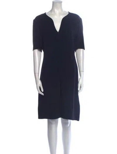 Pre-owned Valentino Miss V Knee-length Dress In Blue