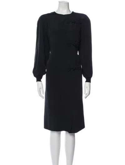 Pre-owned Valentino Miss V Knee-length Dress In Blue