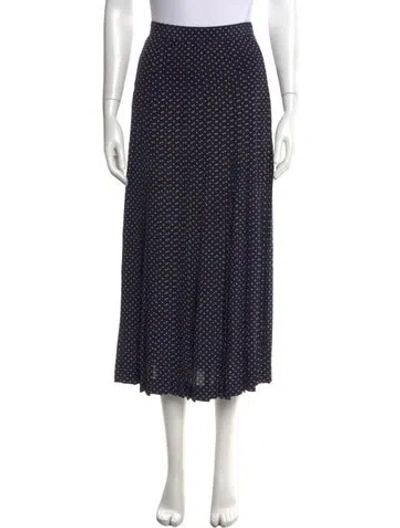 Pre-owned Valentino Miss V Long Skirt In Blue