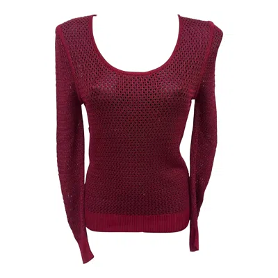 Pre-owned Valentino Miss V Maglia Valentino Anni 80 A Retina, Mai Utilizzata In Red