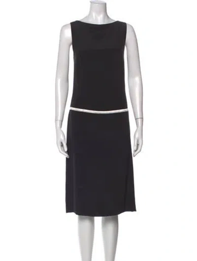 Pre-owned Valentino Miss V Midi Length Dress In Black