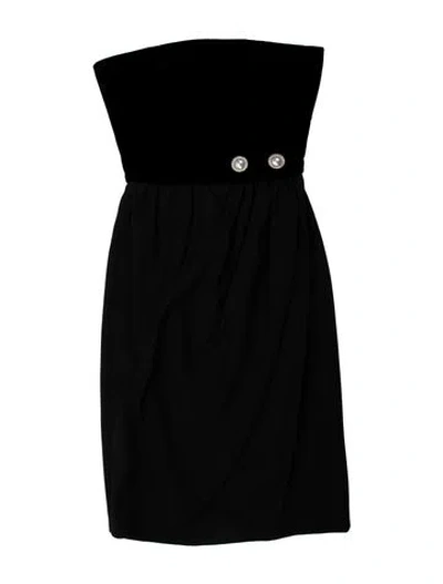 Pre-owned Valentino Miss V Mini Dress In Black