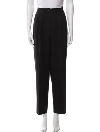 Pre-owned Valentino Miss V Straight Leg Pants In Black