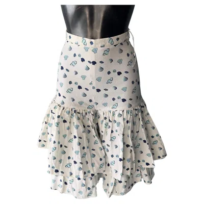 Pre-owned Valentino Miss V Valentino Pants Skirt In Gray