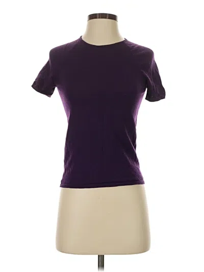 Pre-owned Valentino Miss V Wool Cardigan Sweater In Purple