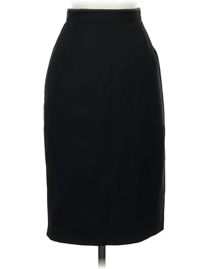 Pre-owned Valentino Miss V Wool Skirt In Black