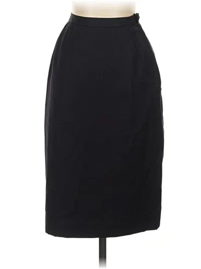Pre-owned Valentino Miss V Wool Skirt In Blue