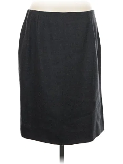 Pre-owned Valentino Miss V Wool Skirt In Gray