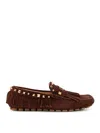 Valentino Garavani Driver Fastaway Loafer With Fringes And Decorative Studs