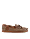 Valentino Palm Avenue Suede And Leather Loafers In Brown