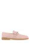 Valentino Leisure Flows Suede Loafers In Rosequartz