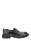 Valentino Garavani Glossy Leather Vlogo Signature Loaf In Black